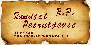 Ranđel Petruljević vizit kartica